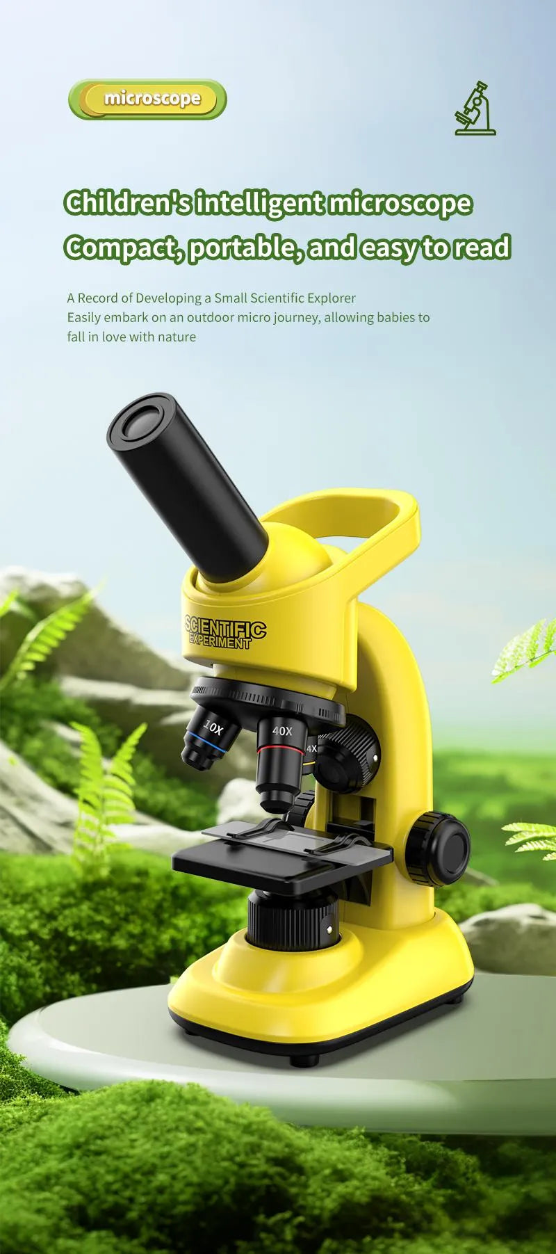 Microscope Professional Model 40X-16000X White,Please Note That The Color And Specification Sold Is White.