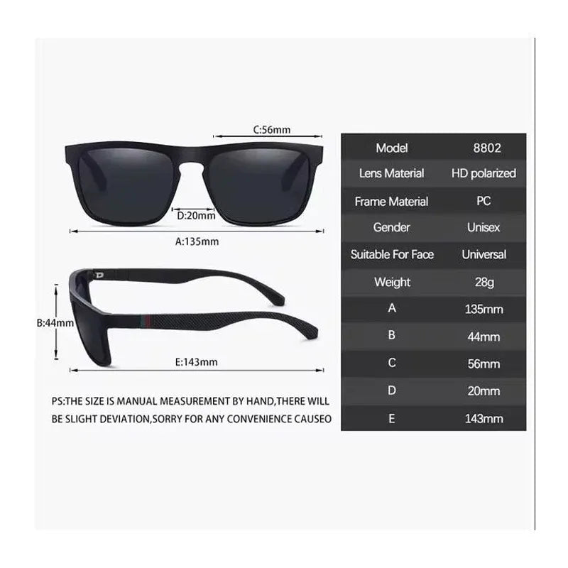 Sunglasses Unisex Square Vintage, Sunglases Polarized,Sun Glasses Retro Feminino For Women Men,Sun Glasses Man Fishing