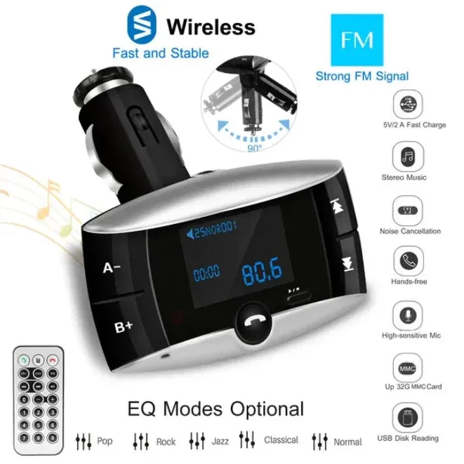 Car Mounted Wireless FM Transmitter