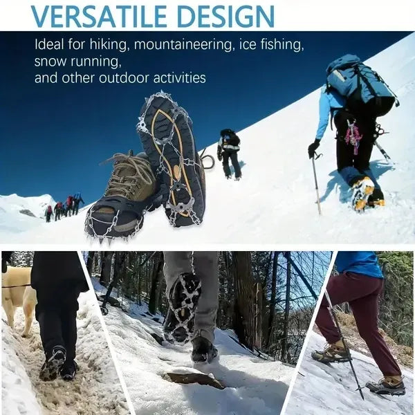 Universal Anti-slip Grip Spikes, Upgraded Universal Anti-slip Spikes For Ice Skates And Boots, With 19 Steel Spikes, Ice And Snow Grip Spikes, Suitable For Hiking, Walking, And Rock Climbing.
