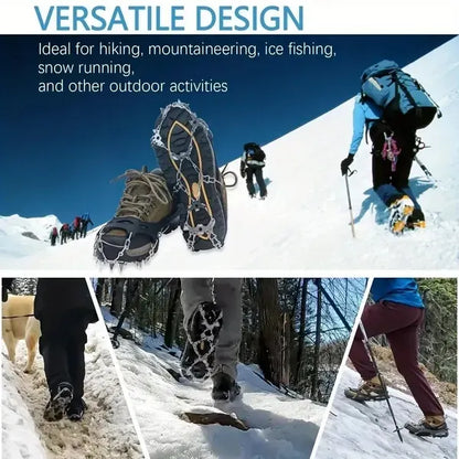 Universal Anti-slip Grip Spikes, Upgraded Universal Anti-slip Spikes For Ice Skates And Boots, With 19 Steel Spikes, Ice And Snow Grip Spikes, Suitable For Hiking, Walking, And Rock Climbing.