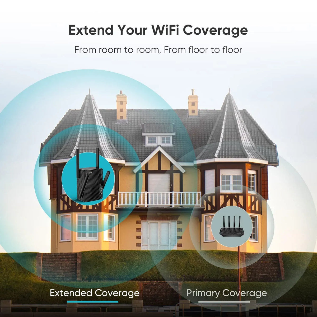 WiFi Extender Home WiFi Booster Dual-band Wireless Extension Supports Multiple Devices