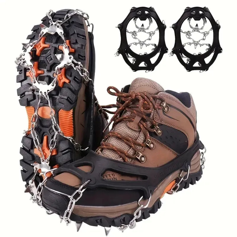 Universal Anti-slip Grip Spikes, Upgraded Universal Anti-slip Spikes For Ice Skates And Boots, With 19 Steel Spikes, Ice And Snow Grip Spikes, Suitable For Hiking, Walking, And Rock Climbing.