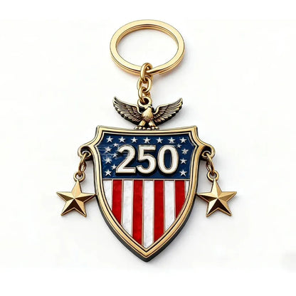 2026 Usa 250th Anniversary Commemorative Keychain Pendant Eagle American Flag Pattern Key Buckle Gift